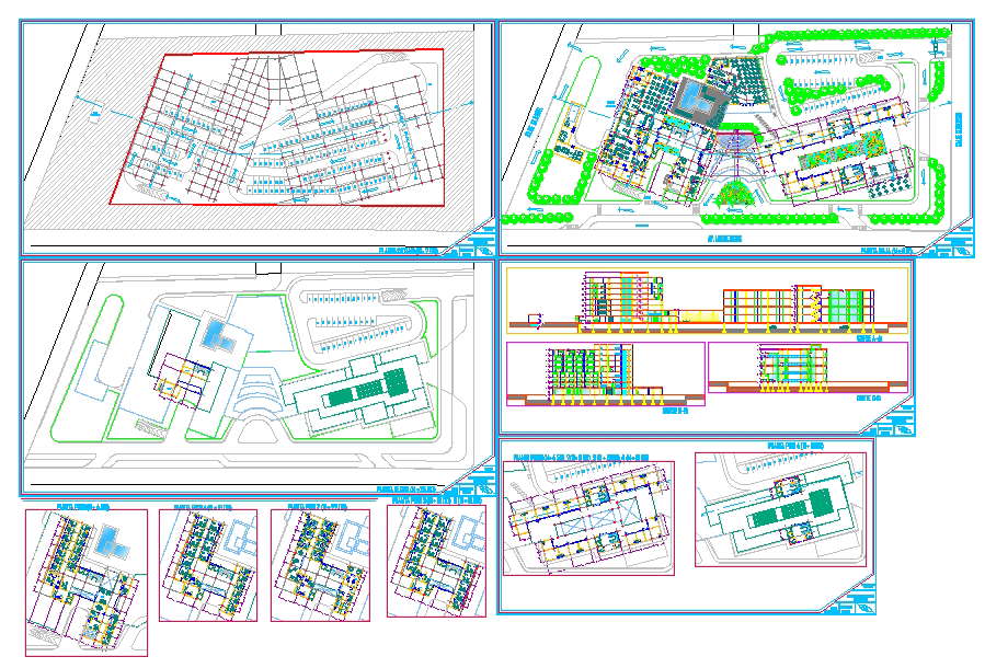 4 Star Hotel design Plan - Cadbull