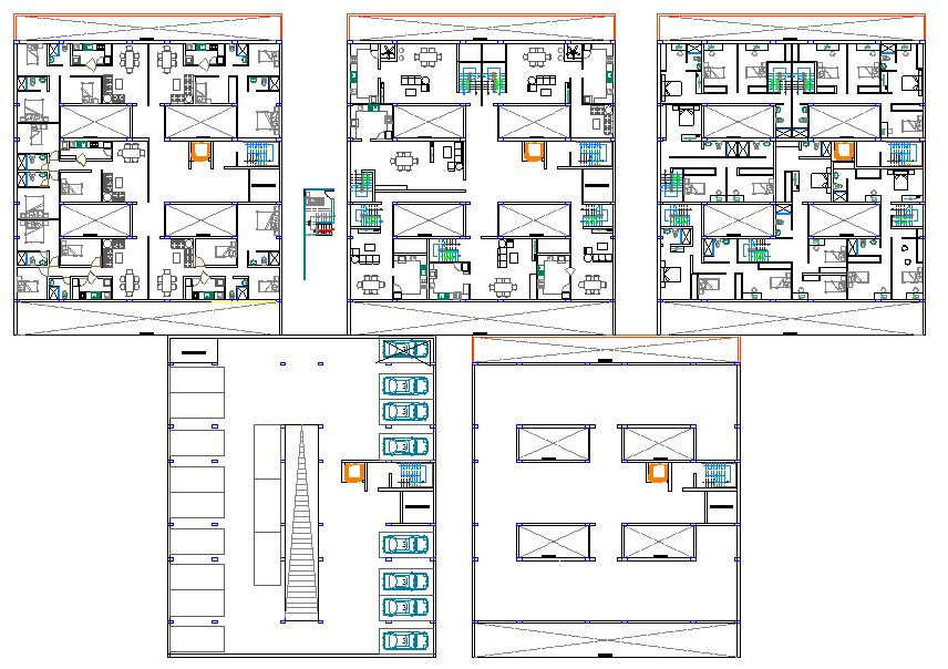 Residential Apartment Floor Plan Cadbull