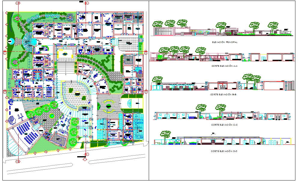 General Hospital project detail plan - Cadbull