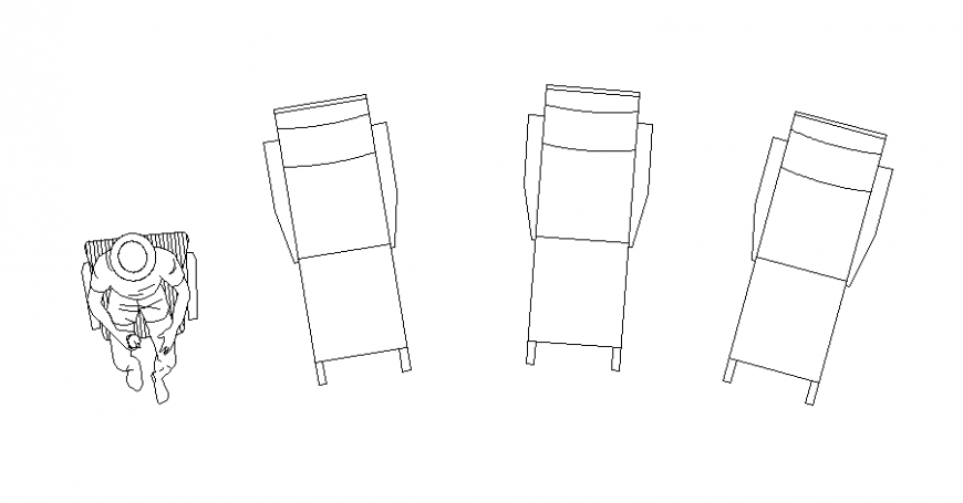 Back Rest Beach Chair Blocks Details Dwg File Cadbull