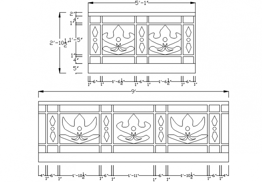 balcony-railing-design-model-cadbull