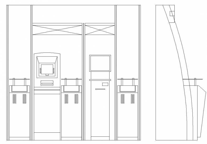 Bank Furniture Drawing In Dwg Autocad File Cadbull