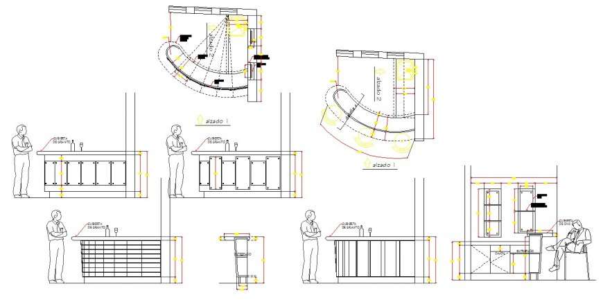 Bar Table Detail 2d View Cad Furniture Block Layout File In Autocad