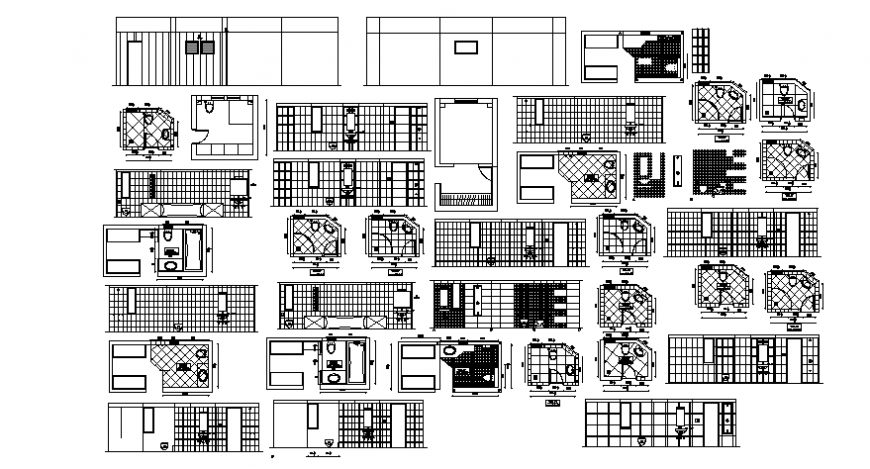 Bathroom elevation design 2d - Cadbull