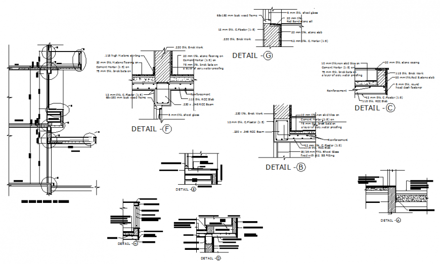 Beam column construction detail drawing in dwg AutoCAD file. - Cadbull