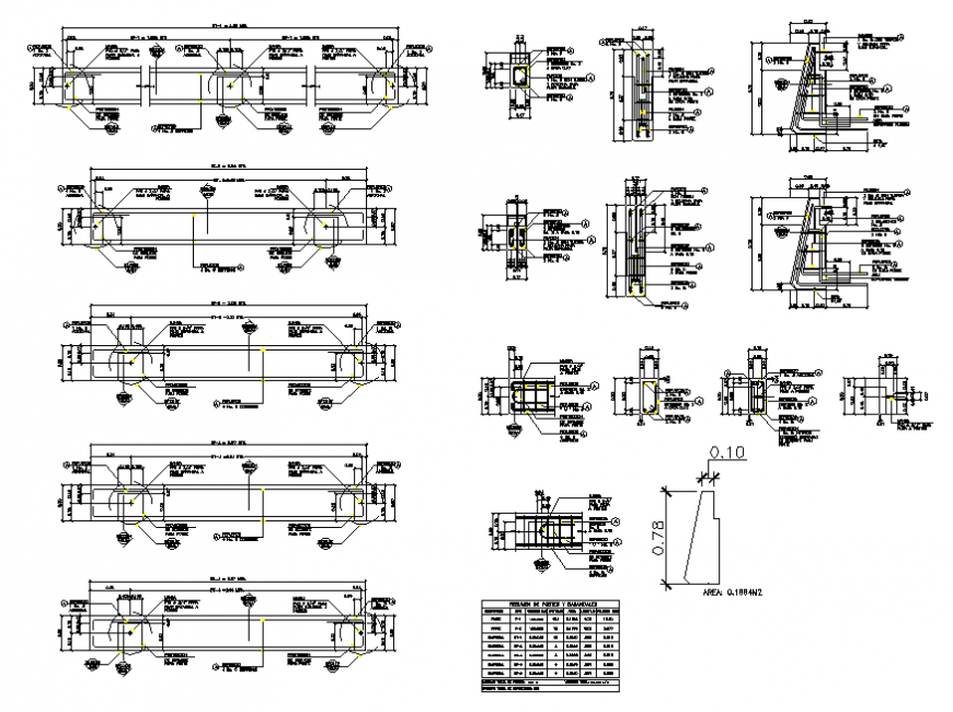 Beam Schedule And Constructive Structure Details Dwg File Cadbull