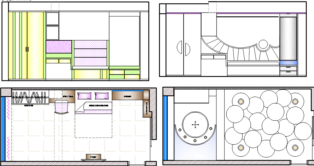 bedroom layout ceiling layout dwg file Cadbull