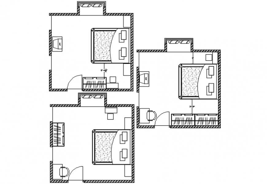 Bedroom interior top view detail - Cadbull