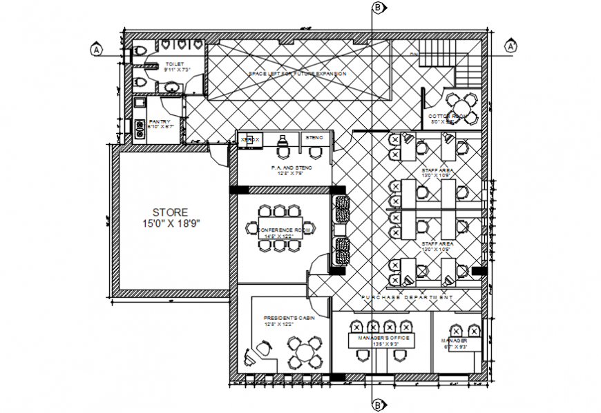 Big office meeting room dwg files Cadbull