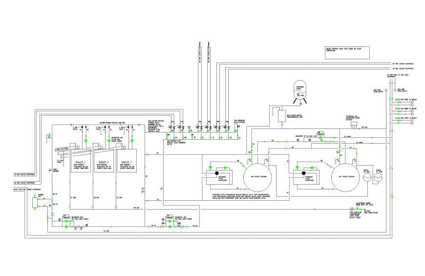 Boiler Room Schematic Plan Layout File Cadbull