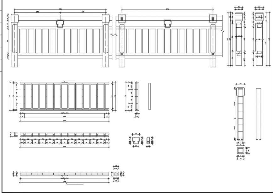 Typical Staircase SS Railing DWG Detail  Plan n Design