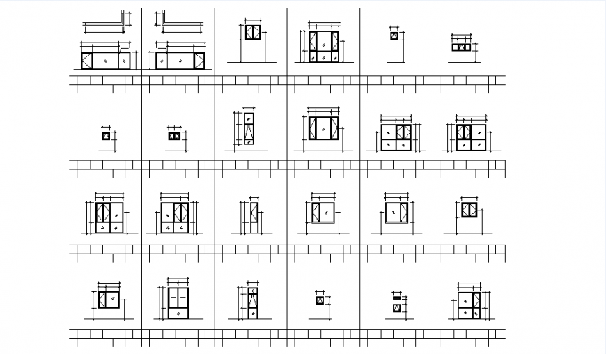 Building and window CAD drawing - Cadbull