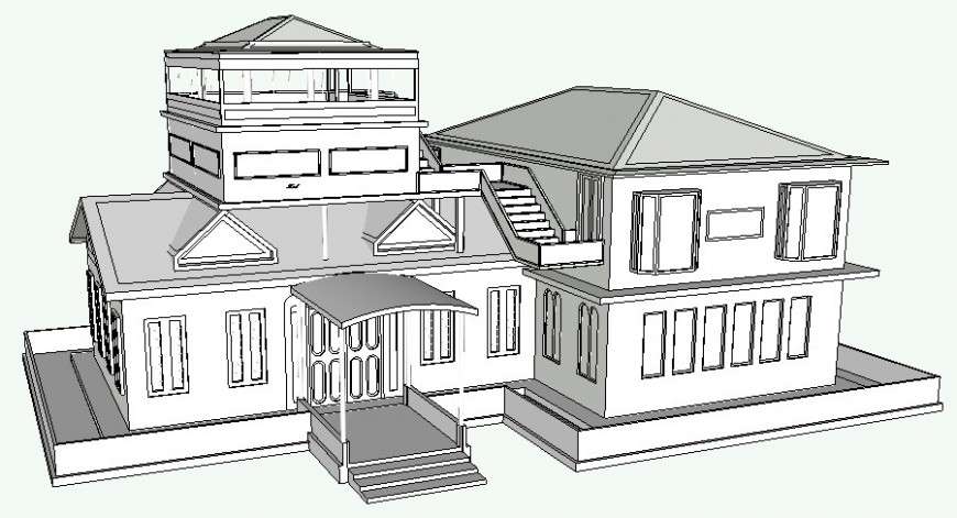 Creative Bungalow Sketch Drawing for Beginner