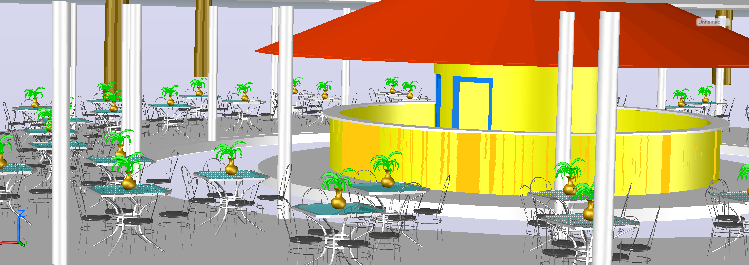 3d Restaurant cad drawing is given in this cad file. Download this 3d ...