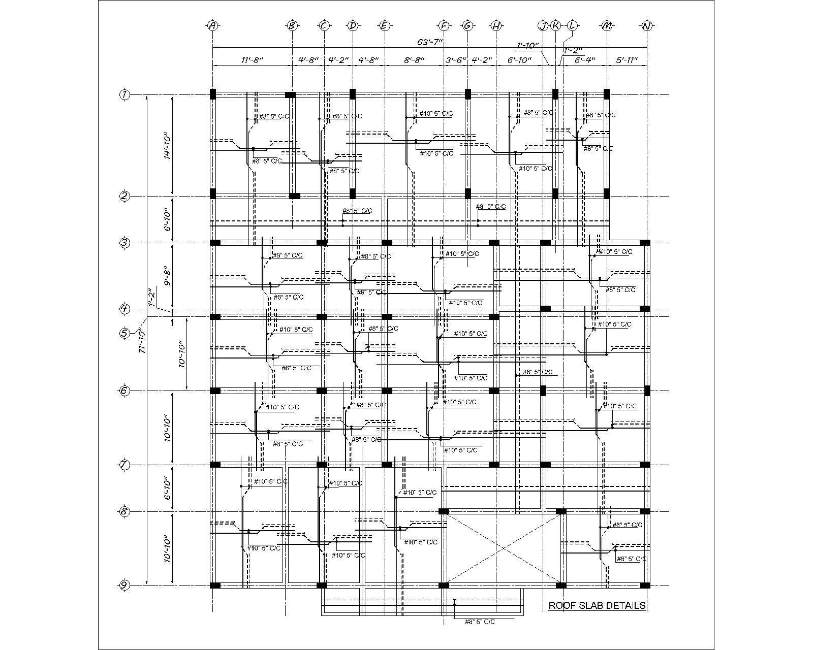 cad roof slab - Cadbull