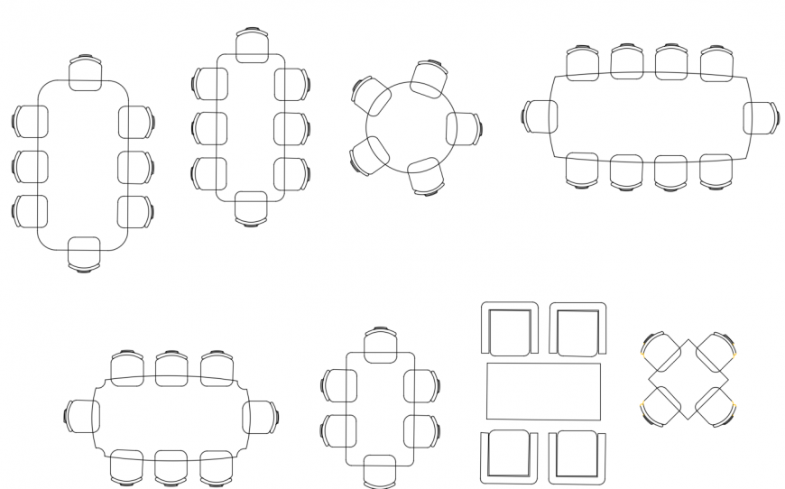 Cad Drawings Details Of Dining Table - Cadbull