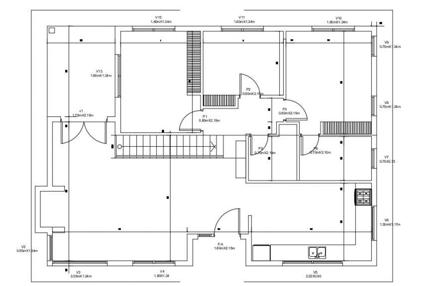 CAD floor plan of 2d house layout details in autocad file - Cadbull