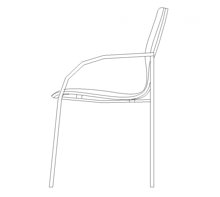 Cad Furniture Chair Detail 2d View Elevation Layout Dwg File Cadbull