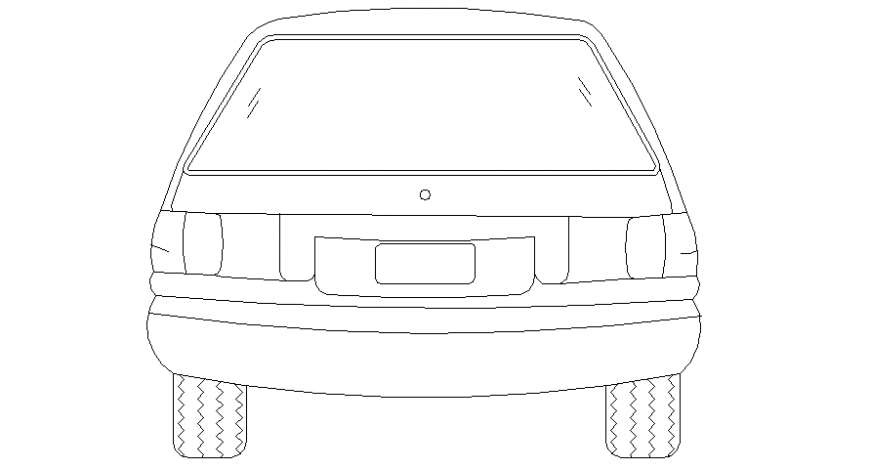 Car model elevation detail - Cadbull