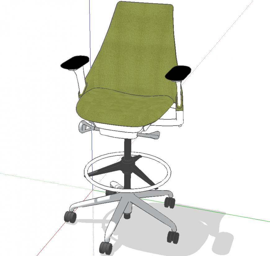 Chair plan detail dwg file. - Cadbull