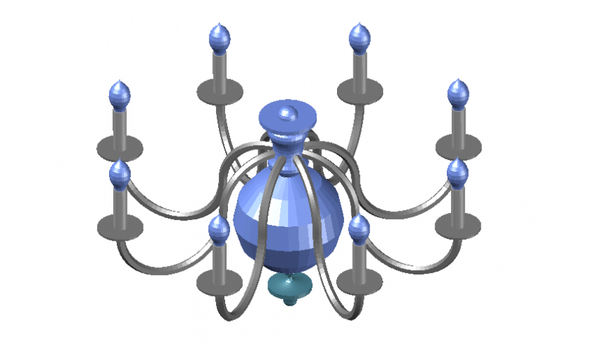 Chandelier 2d model design dwg file - Cadbull