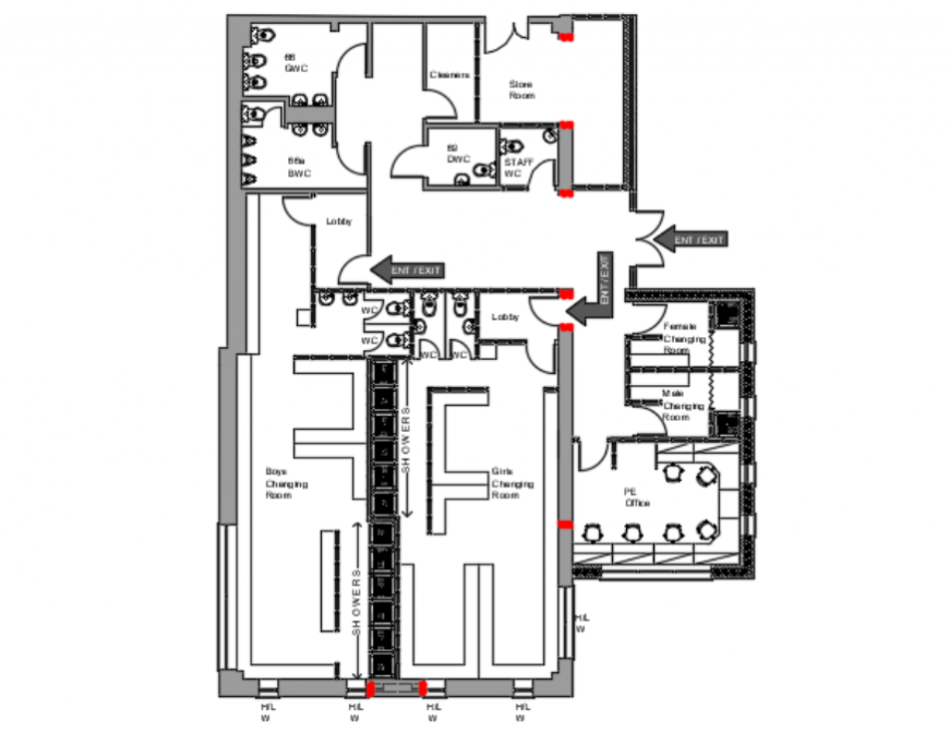 Changing room design - Cadbull