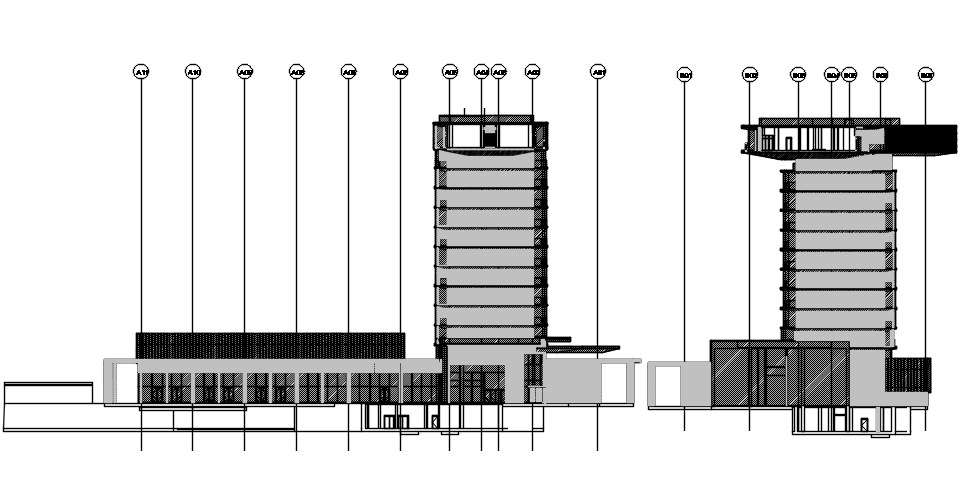 high rise office building plans dwg