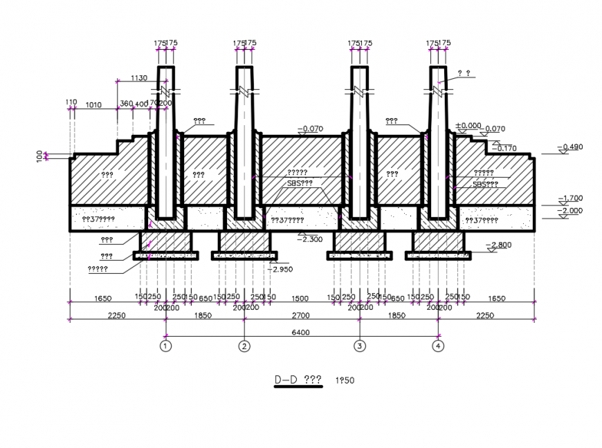 Classical column structure cad drawing details dwg file - Cadbull