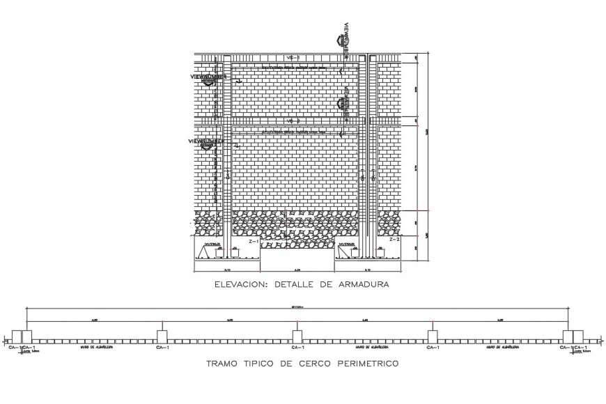 Closed perimeter concrete armor construction details dwg file - Cadbull