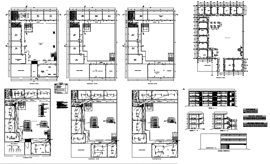 College Campus Plan View Detail Elevation Layout File 16072018061809 