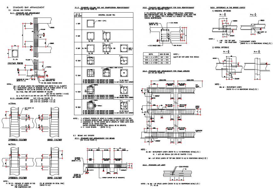 Column and beam section autocad file - Cadbull