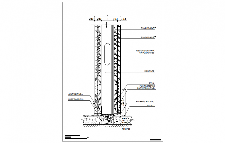 Column construction detail drawing in dwg file. - Cadbull
