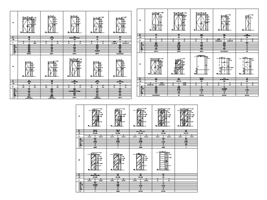 Column construction of building cad drawing details dwg file - Cadbull