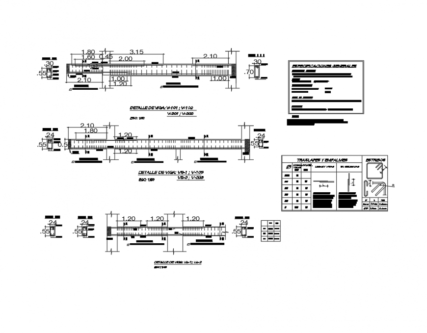 Column constructive structure details dwg file - Cadbull