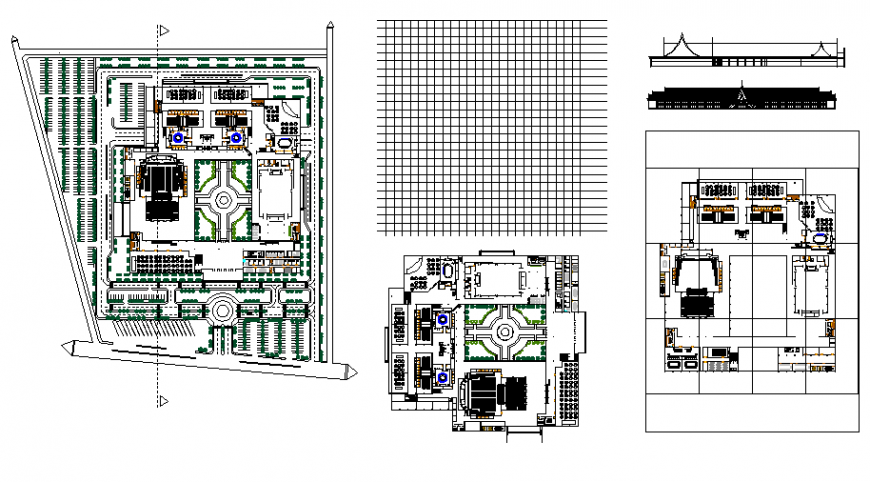 Commercial building office plan layout file - Cadbull