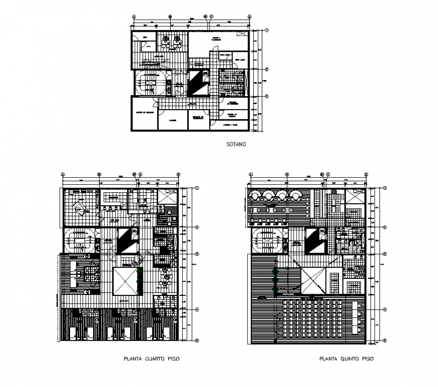 Commercial building plan layout autocad file - Cadbull