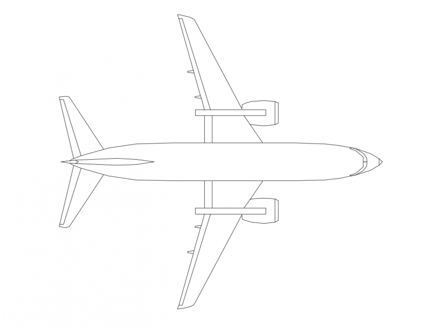Common airplane top view elevation block cad drawing details dwg file ...