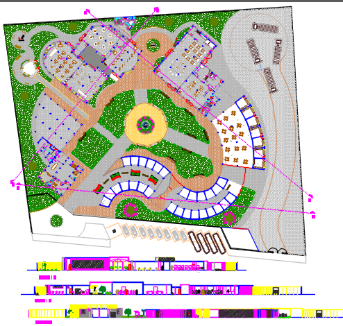 complex design dwg file - Cadbull