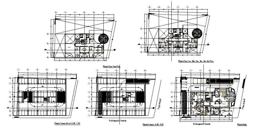 Condominium office building floor plan cad drawing details