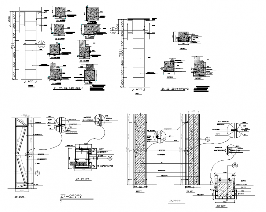 Construction Design Of Pillar Plan And Elevation Dwg File Cadbull 7192