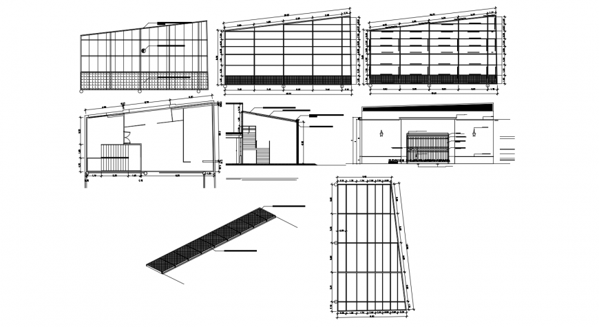 Construction multiple detail view dwg file - Cadbull