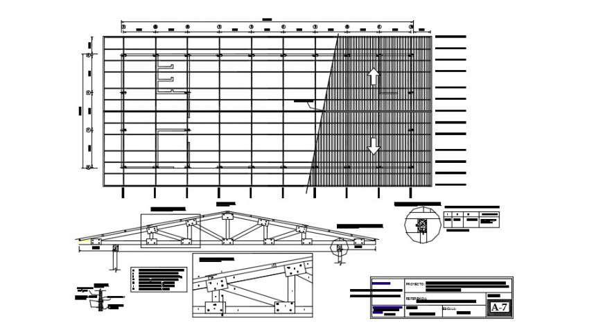 Construction top view layout plan detail - Cadbull