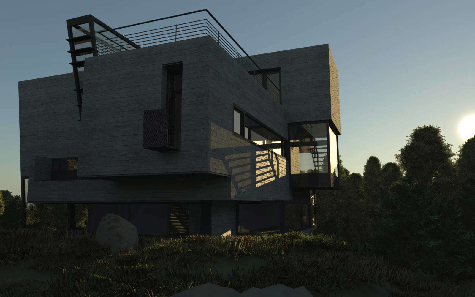 contemporary house - Cadbull