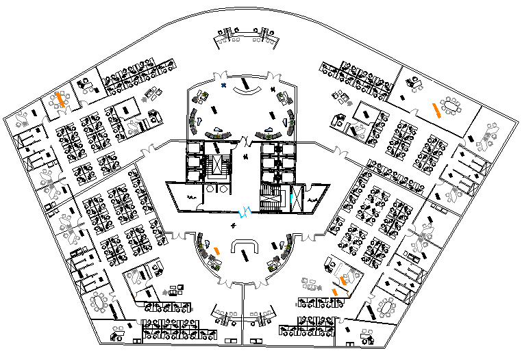 corporate office Layout plan dwg file - Cadbull