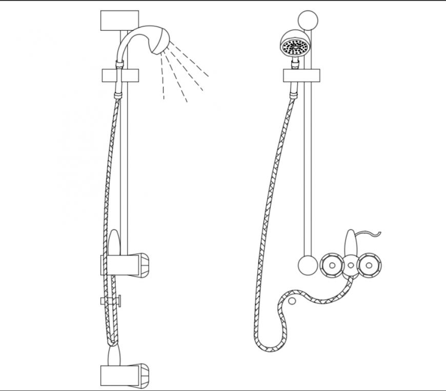 Hand Shower Cad Block