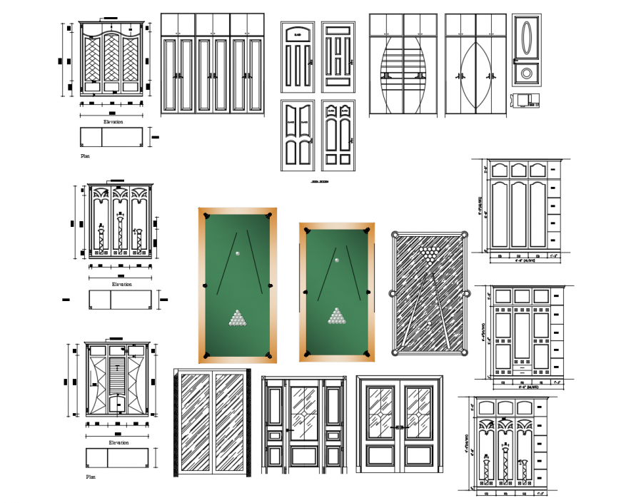 Creative Modern Door And Window Elevation Blocks Cad Drawing Details Dwg File Cadbull