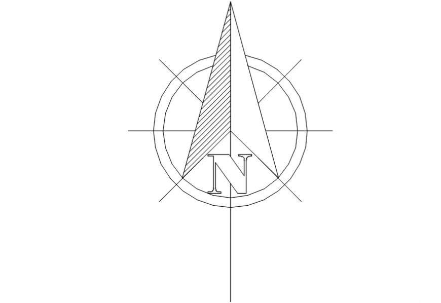 north arrow symbols dwg autocad drawing