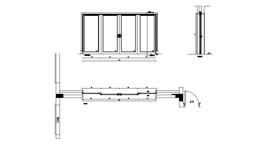 Sliding Glass Door Elevation Block Cad Drawing Details Dwg File Cadbull Hot Sex Picture 