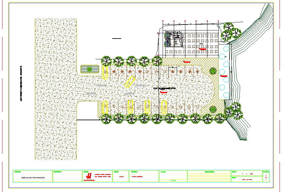 Restaurant Detail plan - Cadbull