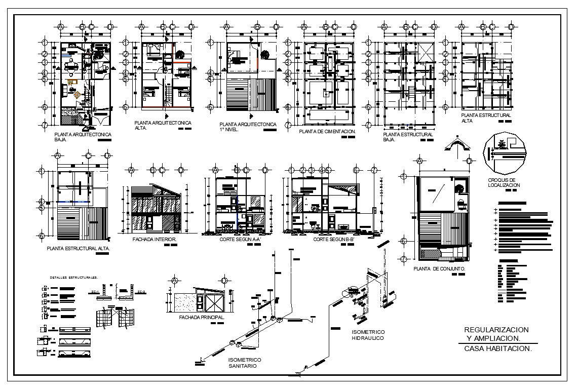 House Construction Detail - Cadbull